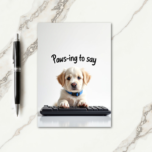 Pawsing Sweet Fathers Day Card