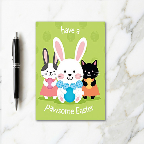 Pawsome Easter Friends Card