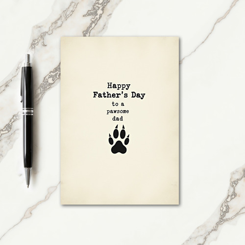 Pawsome Fathers Day Card