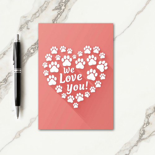 Pawsome We Love You Mothers Day Card