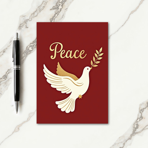 Peace Bird Christmas Card