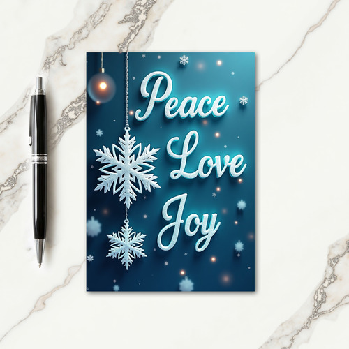 Peace Love Joy Glowing Card thumbnail