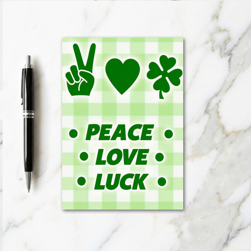 Peace Love Luck Green Card
