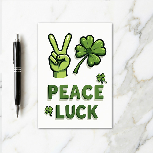 Peace Luck Graphic Art Card