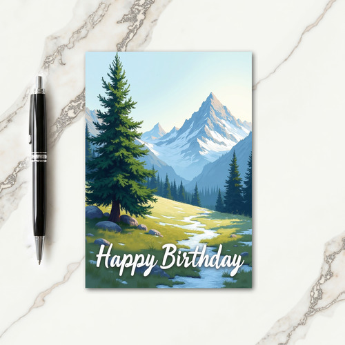 Peaceful Alpine Meadow Card