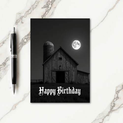 Peaceful Birthday Barn Card
