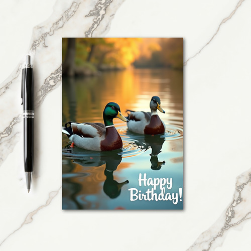 Peaceful Birthday Bird Pair Card