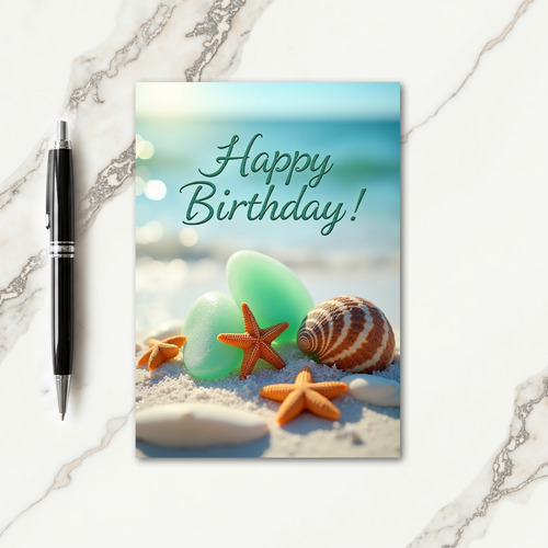 Peaceful Birthday Coastal Card