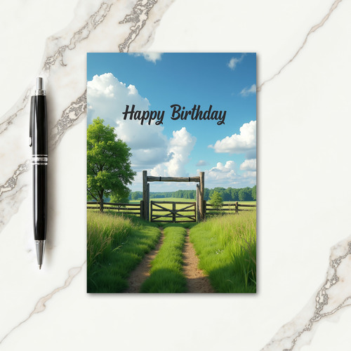 Peaceful Birthday Gate View Card