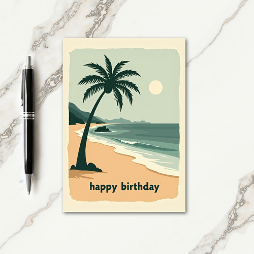 Peaceful Birthday Palm Beach Card