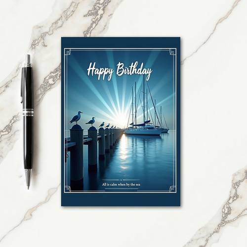 Peaceful Birthday Seascape Card