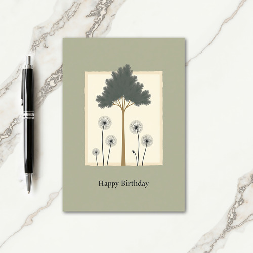 Peaceful Birthday Serene Tree Card