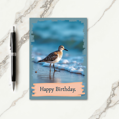 Peaceful Birthday Shorebird Card