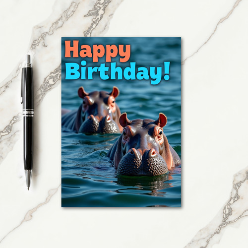Peaceful Birthday Water Animal Card