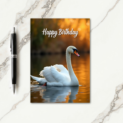 Peaceful Birthday Water Bird Card