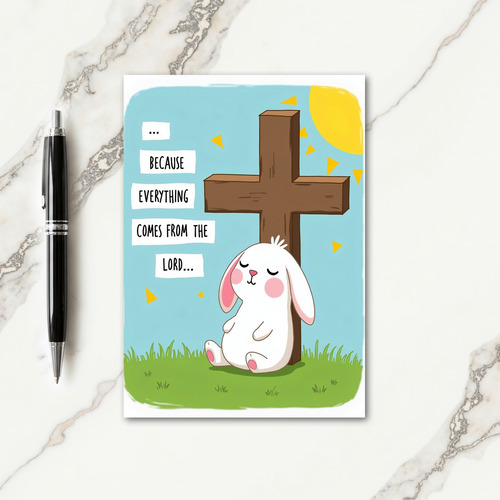 Peaceful Bunny Prayer Card