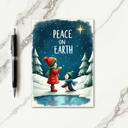 Peaceful Childs Christmas Card