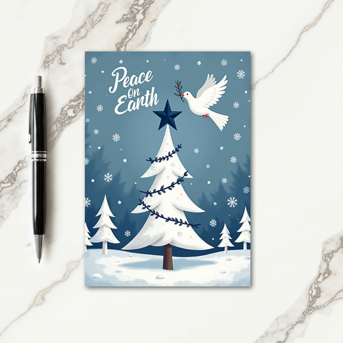 Peaceful Christmas Bird Card