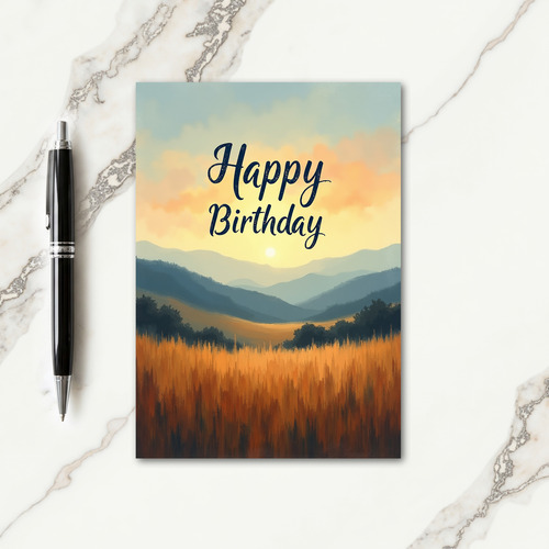 Peaceful Dawn Birthday Card