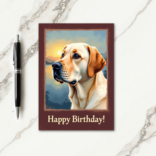 Peaceful Dog Horizon Card