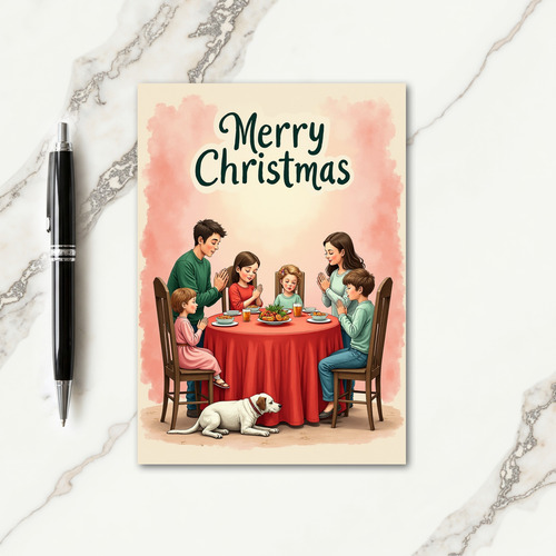 Peaceful Family Christmas Card thumbnail