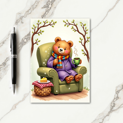 Peaceful Fathers Day Bear Card