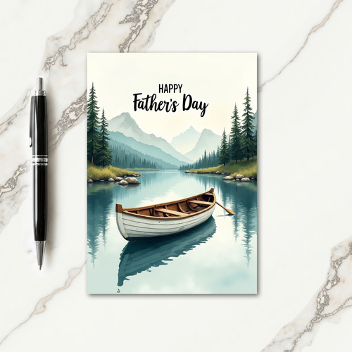 Peaceful Fathers Day Boat Card