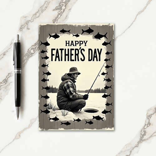 Peaceful Fathers Day Fishing Card