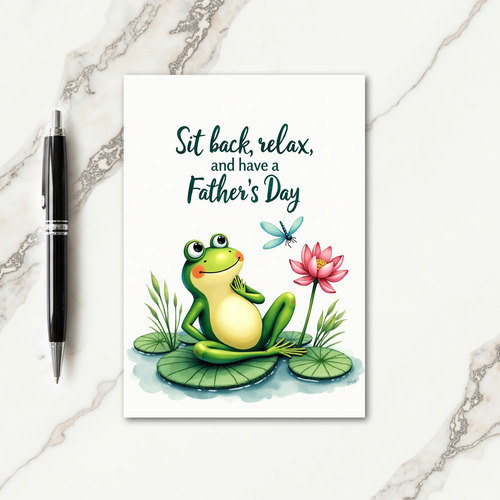 Peaceful Fathers Day Lily Pad Card