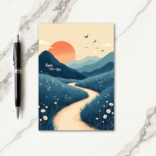 Peaceful Fathers Day Meadow Card