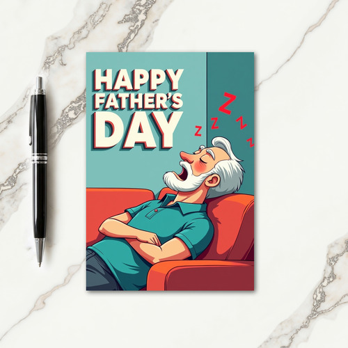 Peaceful Fathers Day Nap Card