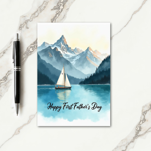 Peaceful Fathers Day Peaks Card