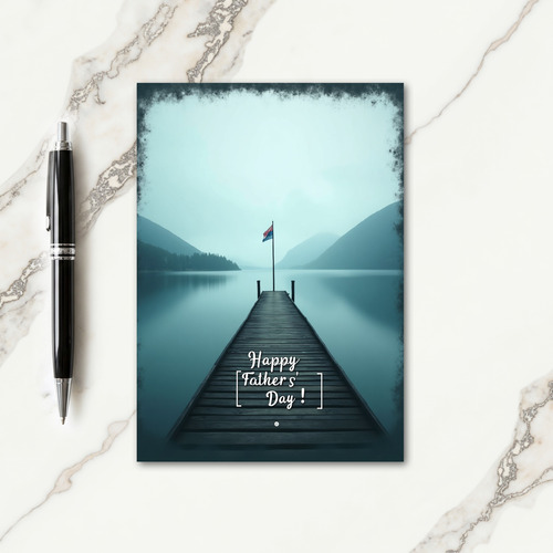 Peaceful Fathers Day Pier Card