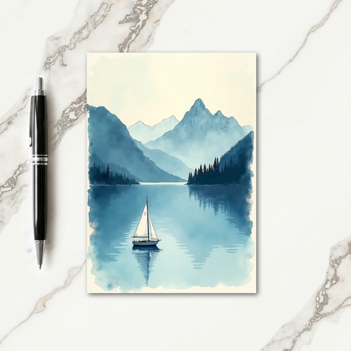 Peaceful Fathers Day Sail Boat Card