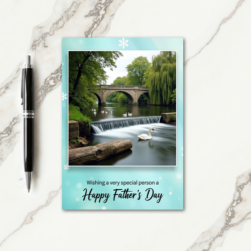 Peaceful Fathers Day Scene Card