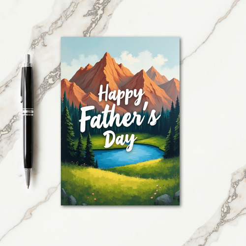 Peaceful Fathers Day Vista Card