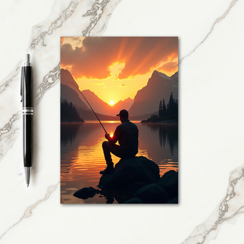Peaceful Fishing Birthday Card