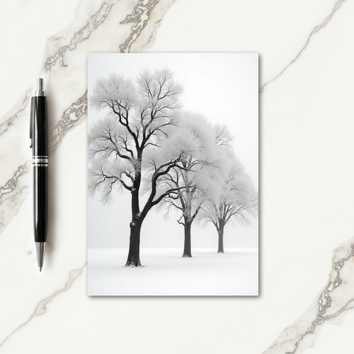 Peaceful Frosted Trees Card thumbnail
