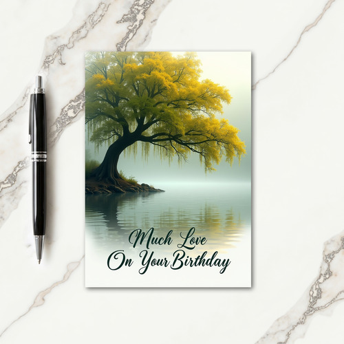 Peaceful Golden Tree Card