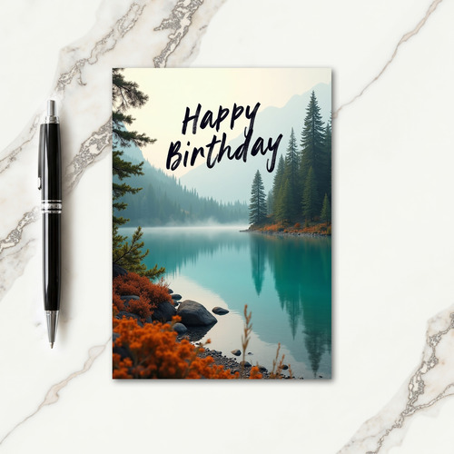 Peaceful Lake Birthday Card