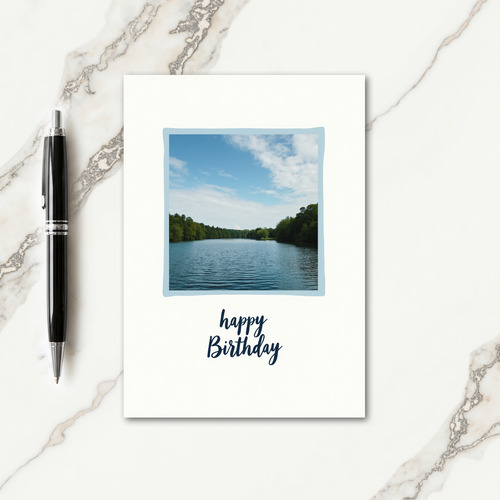 Peaceful Lake Hand Drawn Card