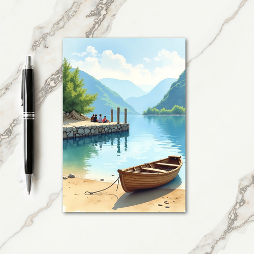 Peaceful Lakeside Birthday Card