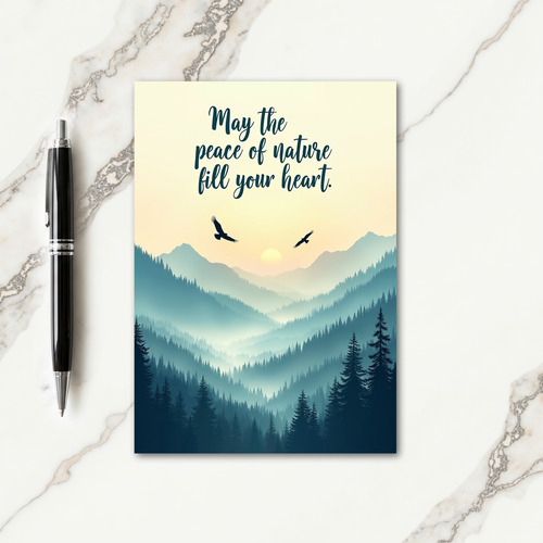 Peaceful Mountain Birthday Card