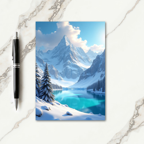 Peaceful Mountain Christmas Card