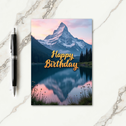 Peaceful Mountain Lake Card