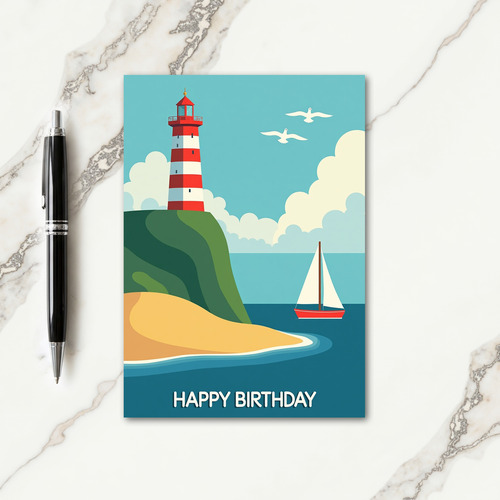 Peaceful Ocean Birthday Card