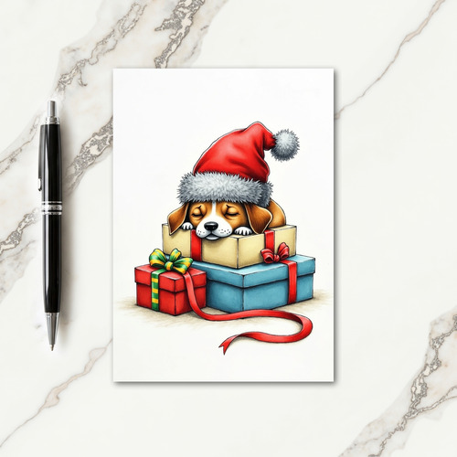 Peaceful Puppy Christmas Card