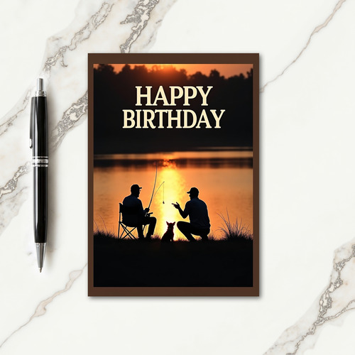 Peaceful Silhouette Birthday Card