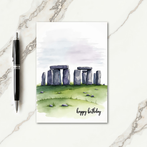 Peaceful Stone Birthday Card