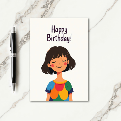 Peaceful Stylized Birthday Card